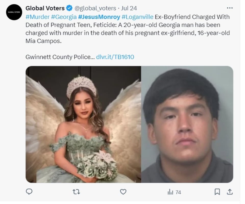 Exnovio de Mía Campos, Jesús Monroy, Gwinnett, Georgia, MundoNOW