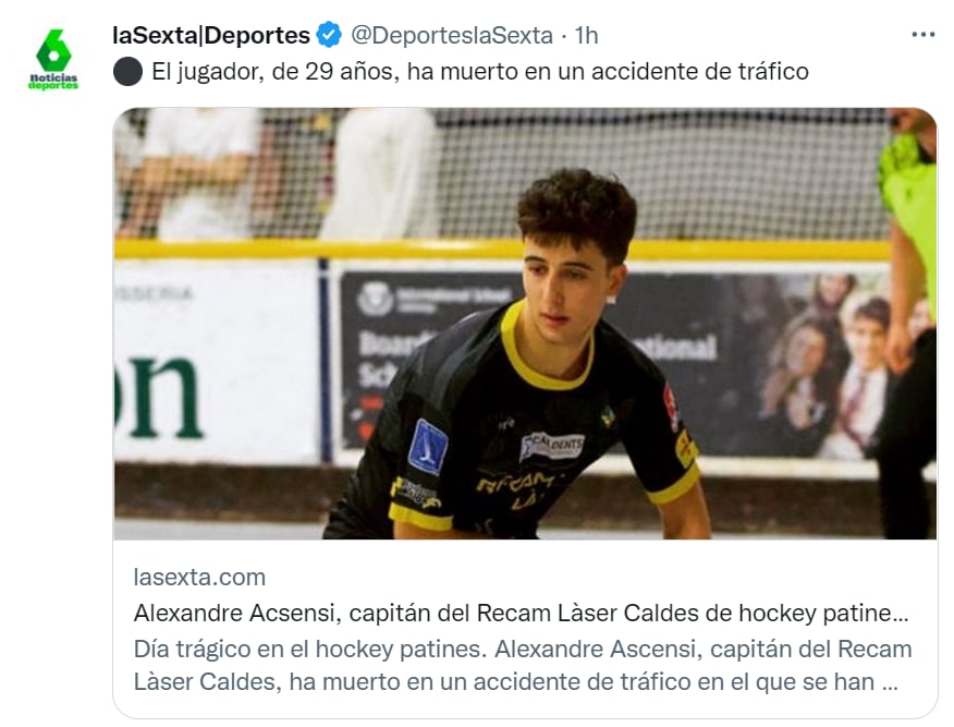 Muerte deportista español