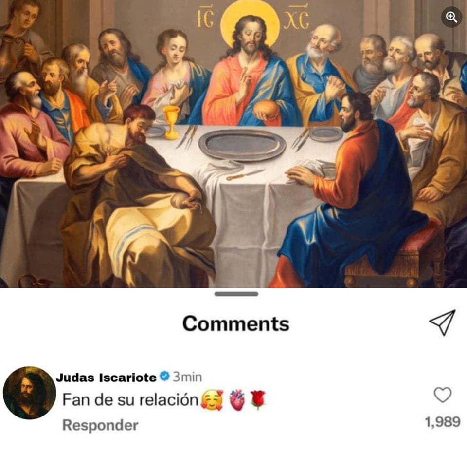Last Supper, Jesus Christ, fan of their relationship, memes, MundoNOW