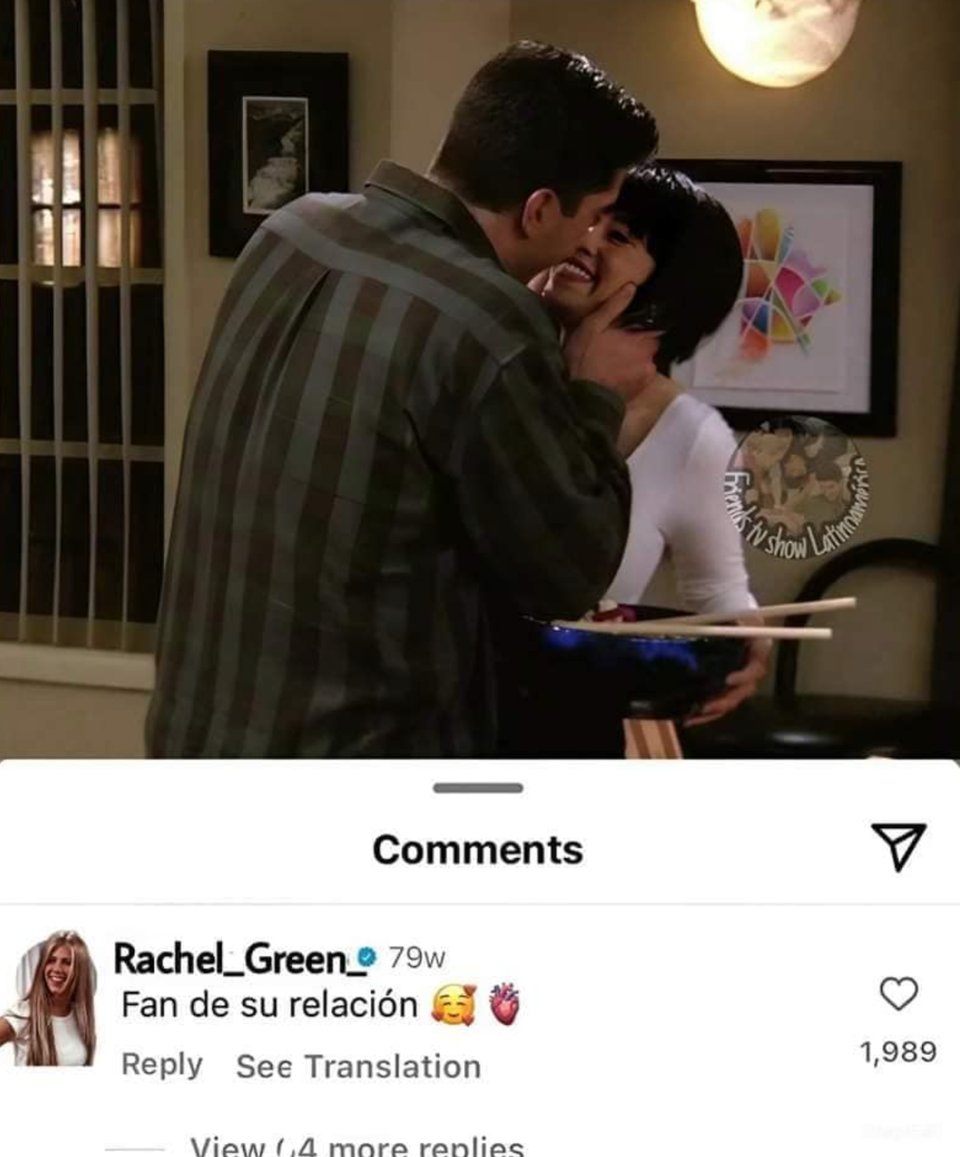 Ross Geller, Rachel Green, Julie, Friends, Ángela Aguilar