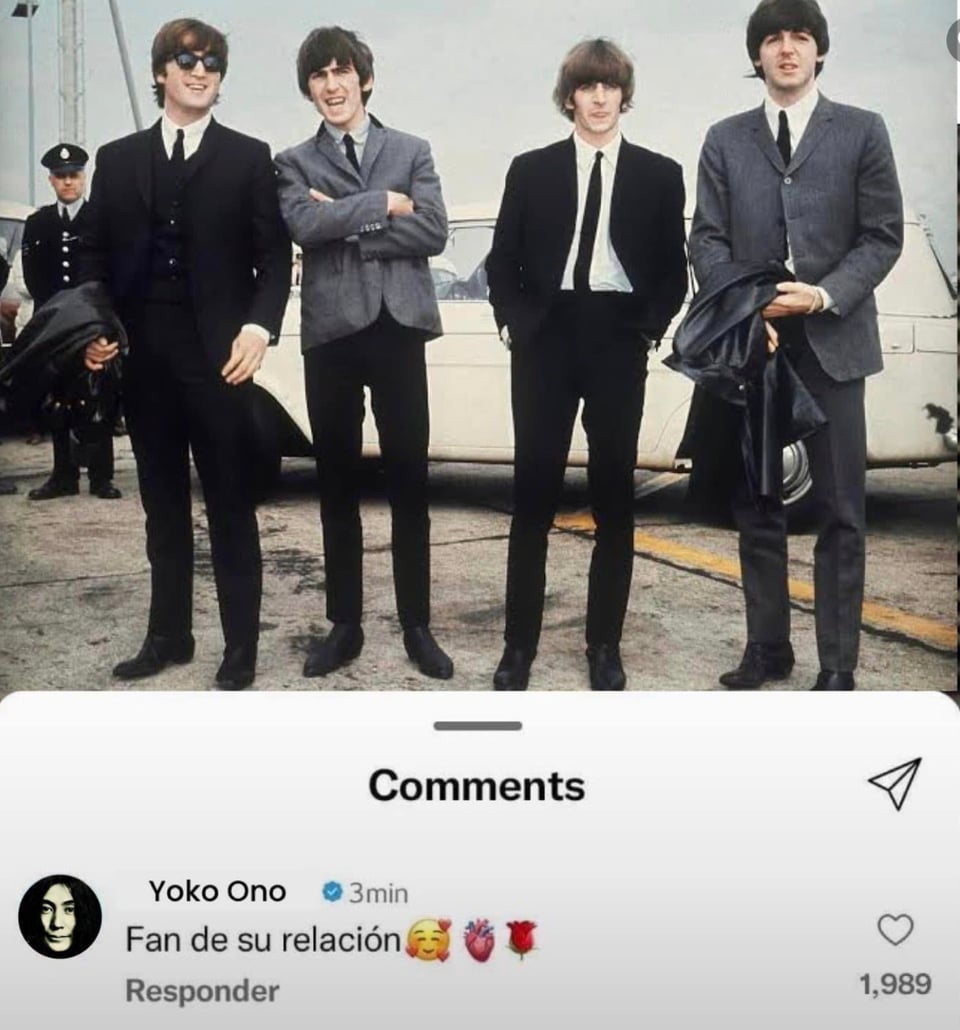 The Beatles, Yoko Ono, John Lennon, Paul McCartney, Ángela Aguilar