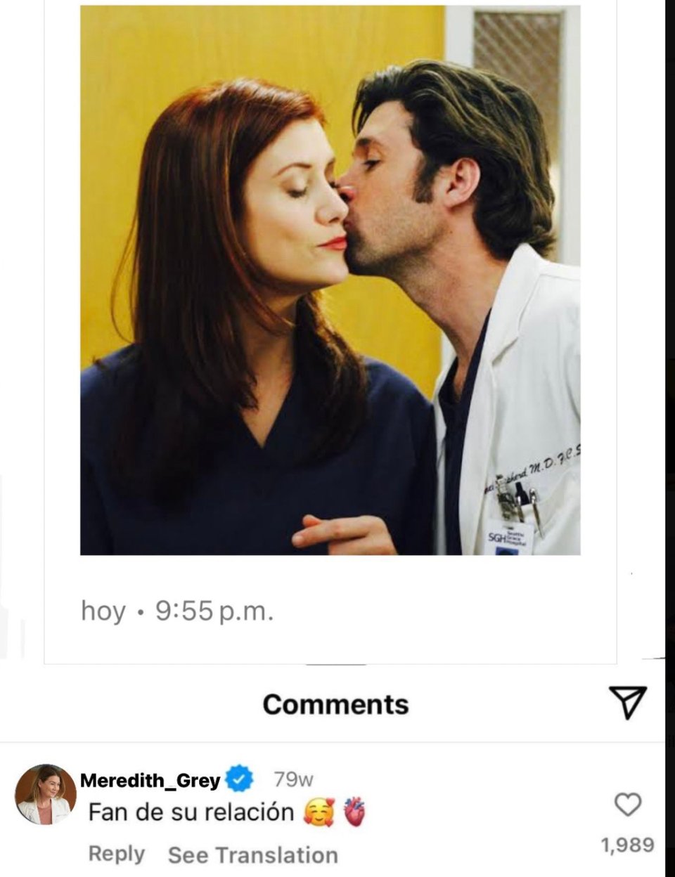 Meredith Grey, Allisson Montgomery, Derek Sheppard, Grey's Anatomy, MundoNOW