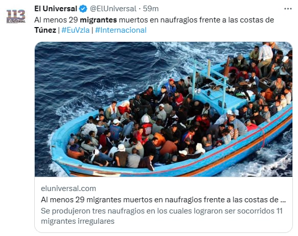 Mueren migrantes mar Túnez