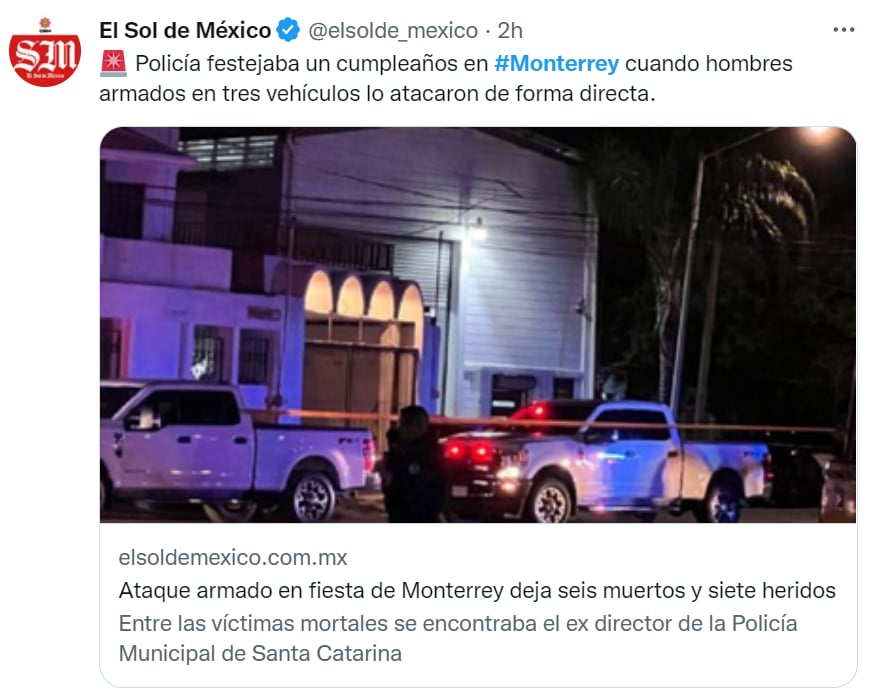 Ataque fiesta cumpleaños muertos