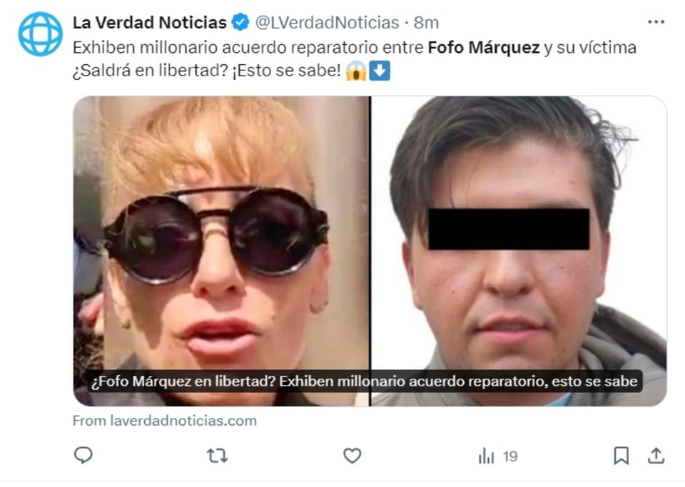 Fofo Márquez released, Influencer, victim, beating, prison, crime