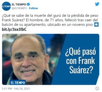 De qué murió Frank Suárez