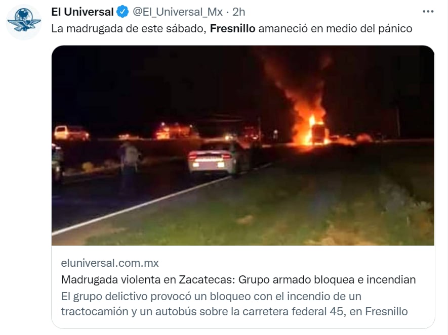 Bloqueo incendio Zacatecas