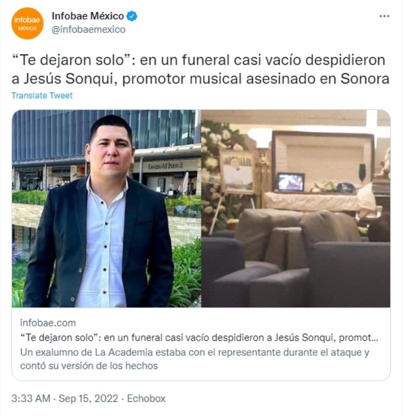 Funeral Jesús Sonqui vacío: Pocas personas asistieron