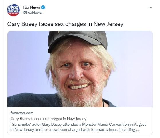 Acusan de delitos sexuales al actor Gary Busey
