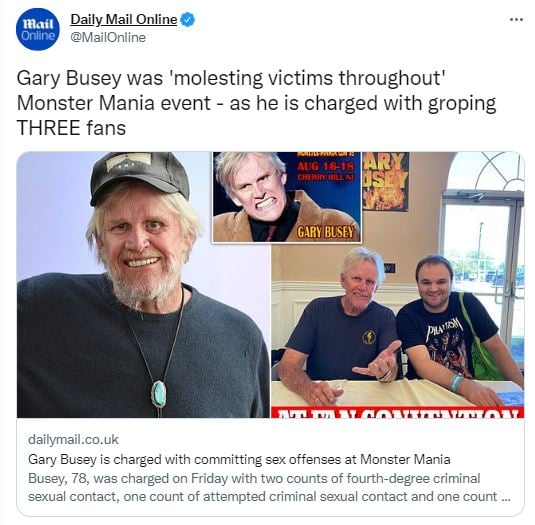 Gary Busey habría cometido la agresión en feria de fanáticos