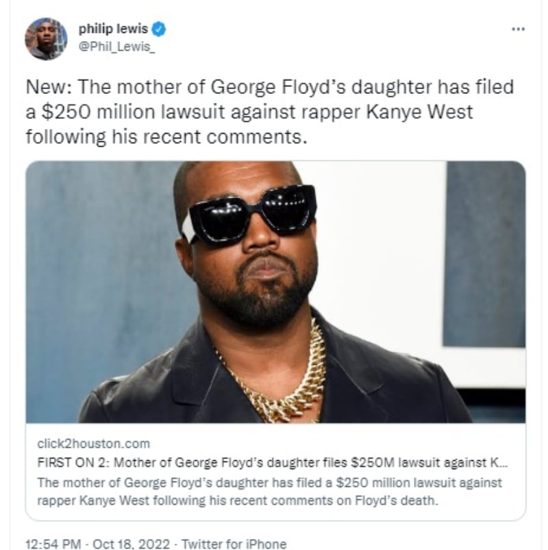 Familia George Floyd demanda a Kanye West