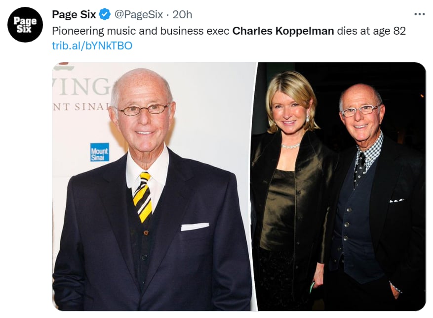 Charles Koppelman dies
