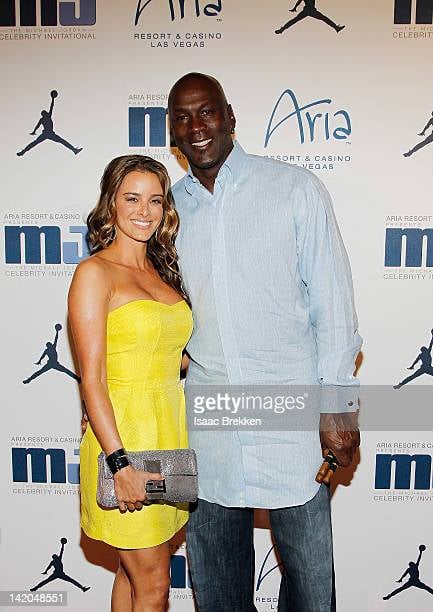 LAS VEGAS - MARCH 28: Yvette Prieto and Michael Jordan arrive at the 11th Annual Michael Jordan Celebrity Invitational welcome reception at the Liquid Pool Lounge at the Aria Resort &amp; Casino at CityCenter on March 28, 2012 in Las Vegas, Nevada. (Photo by Isaac Brekken/WireImage)