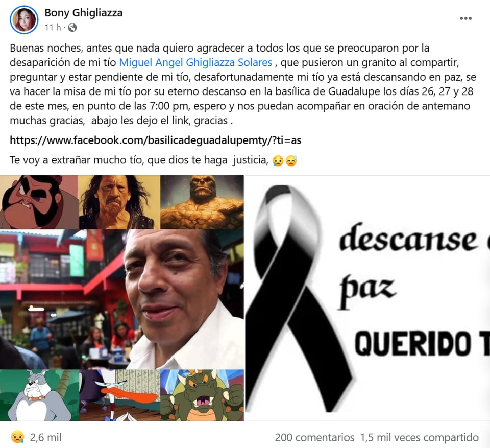 Muere Miguel Ángel Ghigliazza