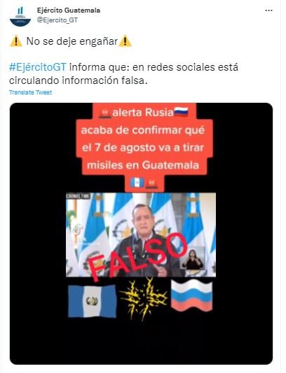 ¿Cómo se difundió la supuesta amenaza de Rusia contra Guatemala?