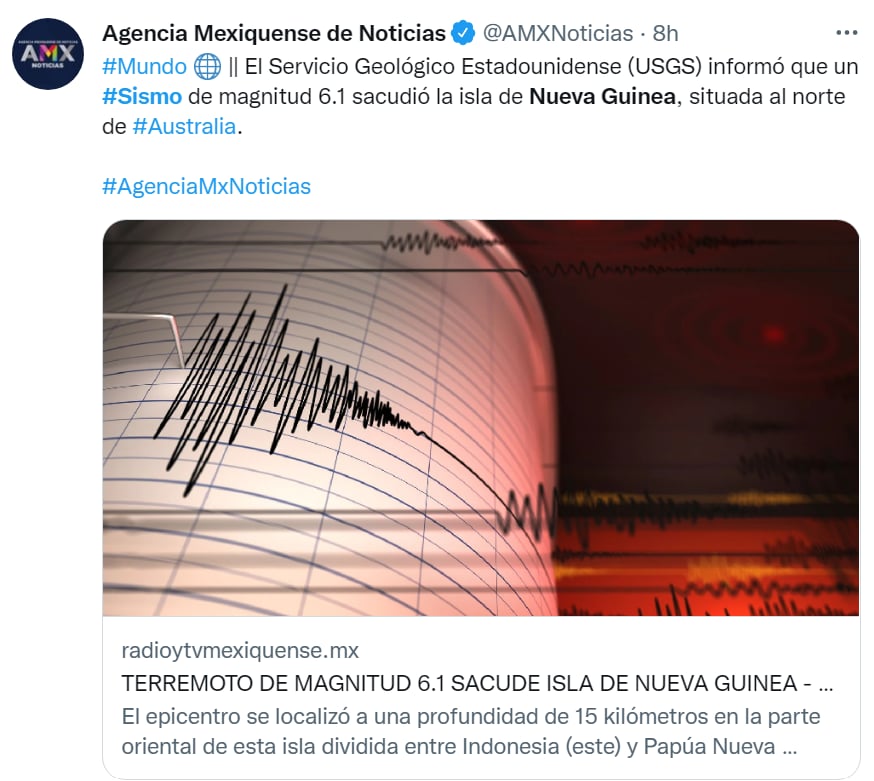 Sismo Nueva Guinea