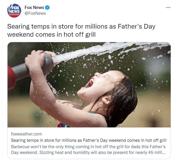 Excessive heat will hit millions during the Father's Day weekend