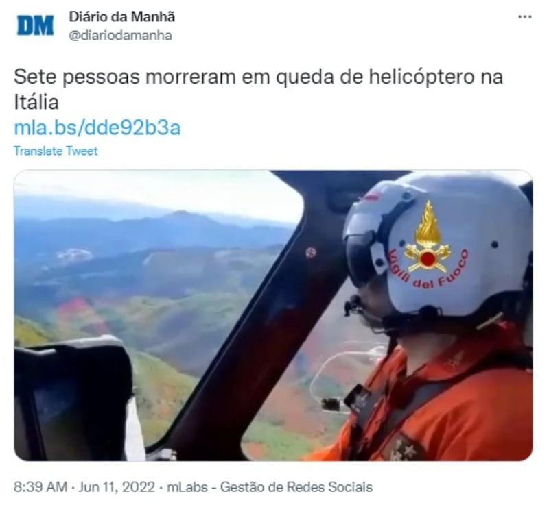 Helicóptero accidente muertos: Había desparecido del radar