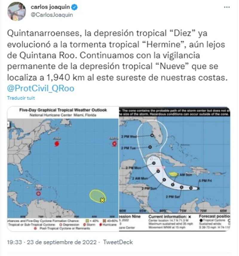 Hermine tormenta tropical: ¿Huracán Ian?