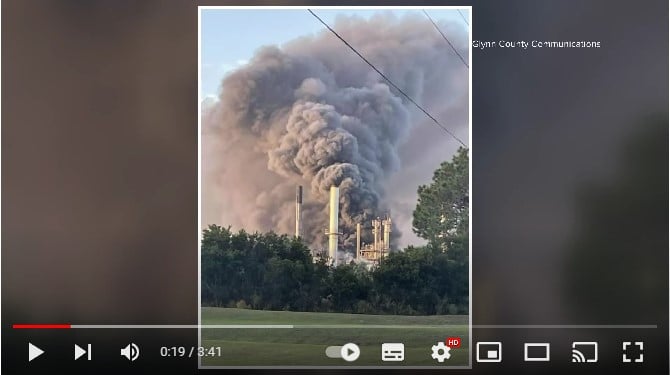 Incendio planta química Georgia