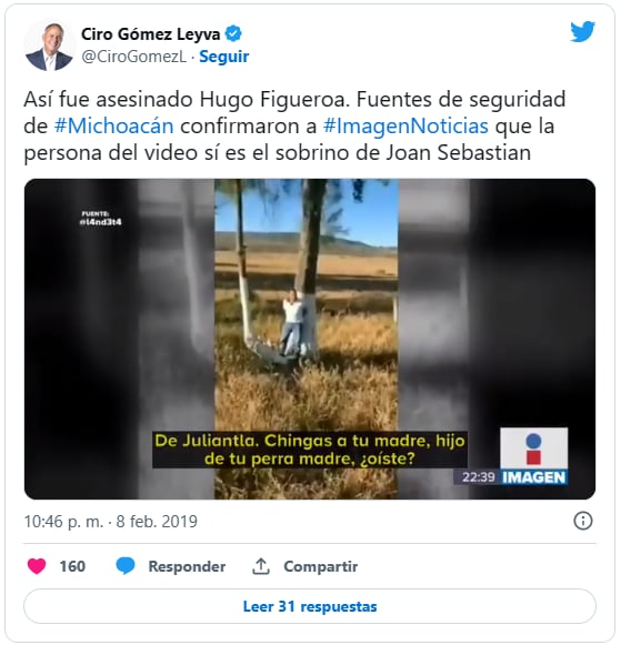 Asesinato sobrino Joan Sebastian
