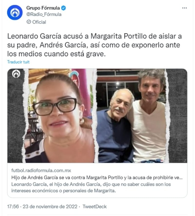 Arremete contra la esposa del actor
