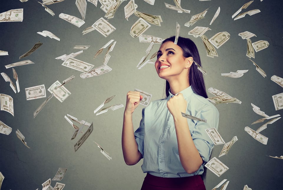 woman, money, debt relief
