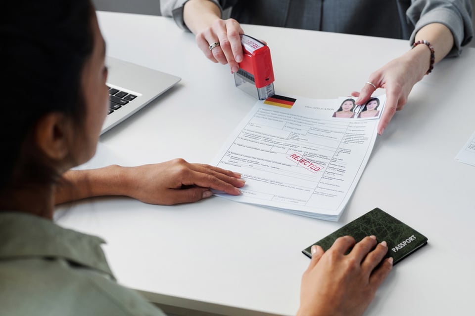 solicitud, inmigrante, aplicación, sello, visa
