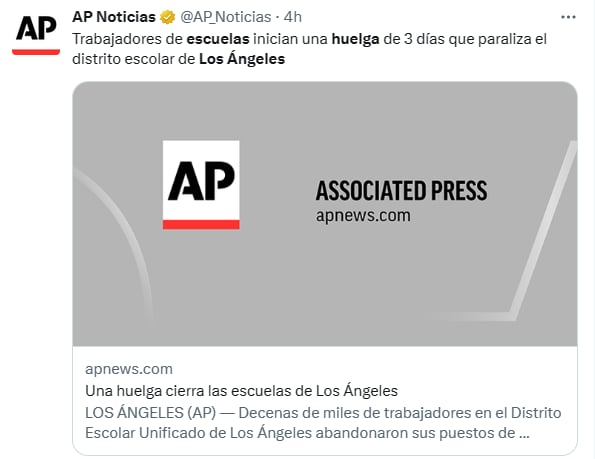 Huelga escuelas Los Ángeles