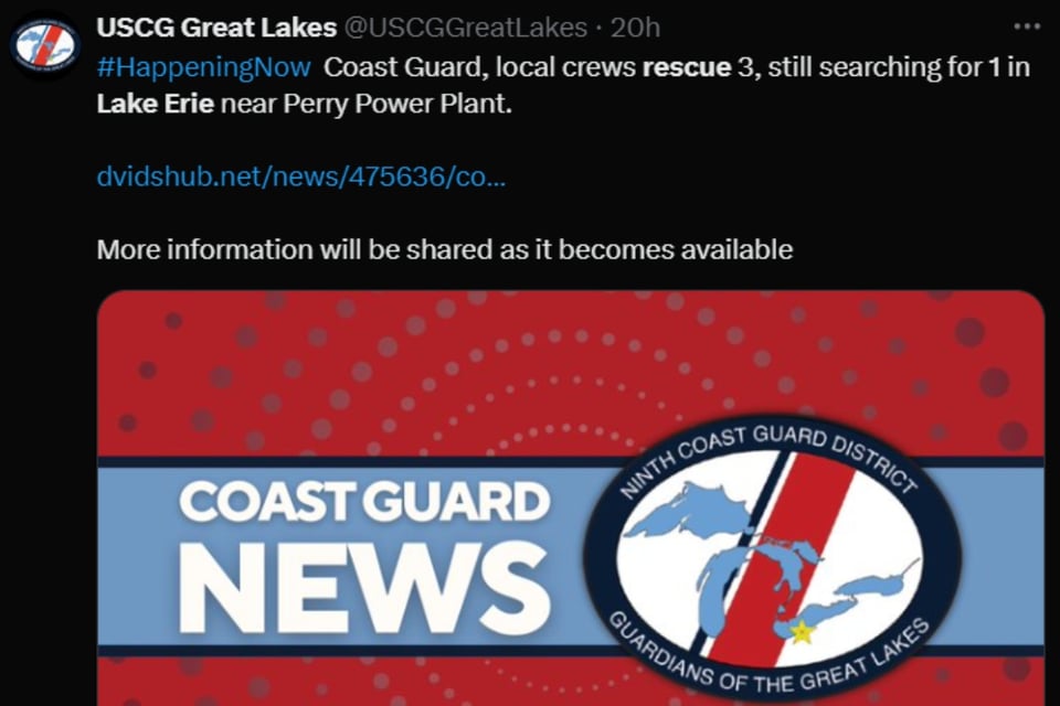 Lago Erie, rescate, víctimas, muertes, MundoNOW