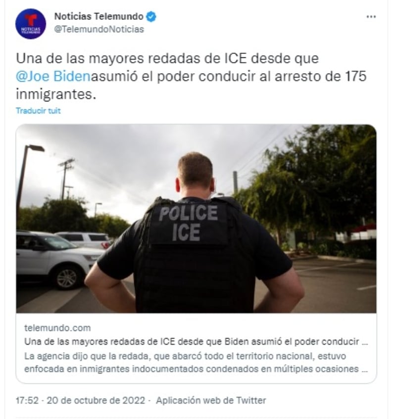 ICE detiene a 175 inmigrantes en operativo