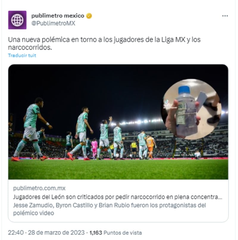 Jugadores de León piden narcocorridos
