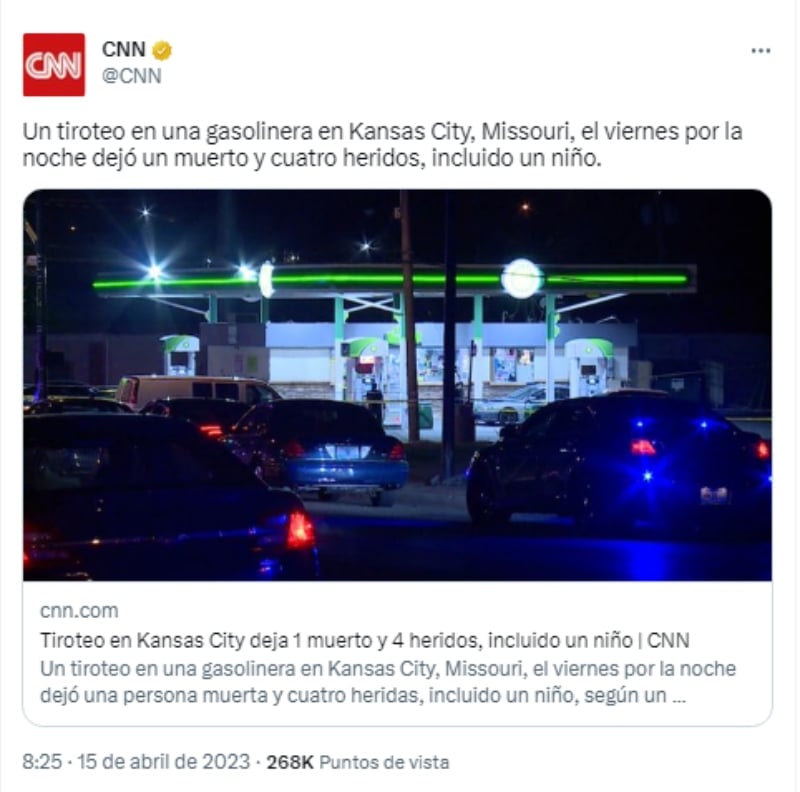 Tiroteo gasolinera Kansas City: Hay saldo mortal y un menor herido en el lugar
