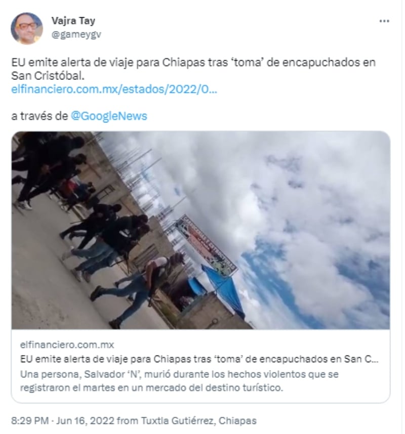 "Los ciudadanos estadounidenses deben extremar las precauciones"