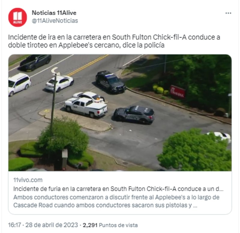 Tiroteo Chick fil A: Confirman heridos en el lugar
