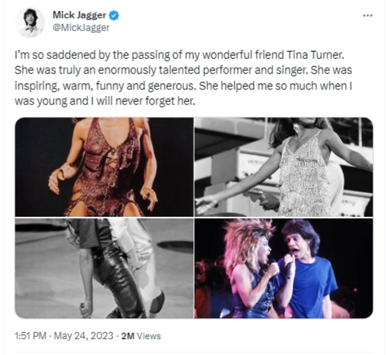Mick Jagger se viste de luto