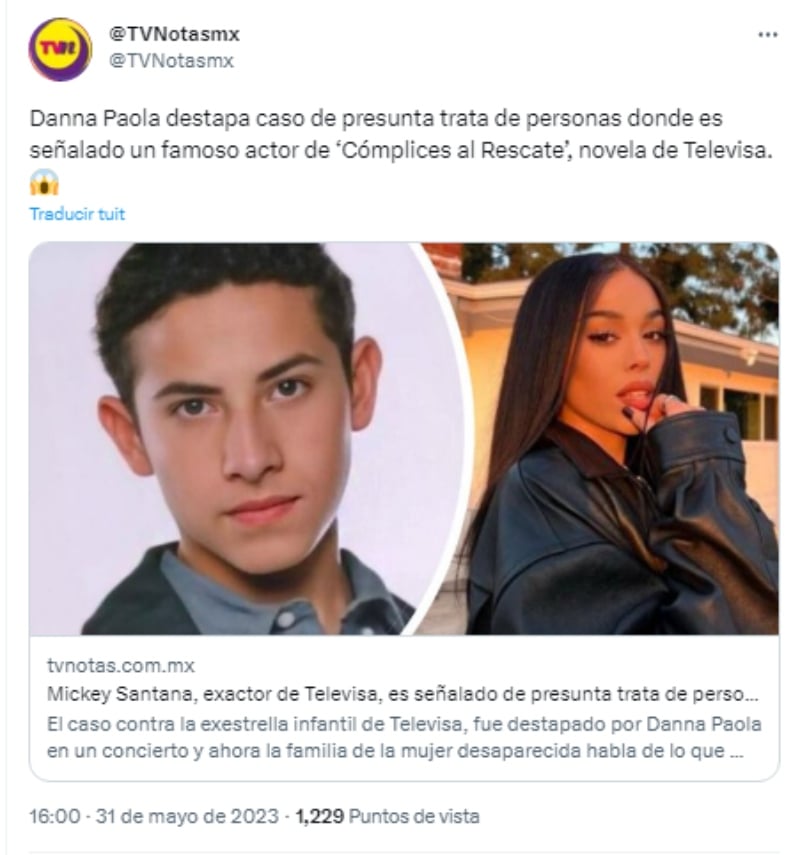 Mickey Santana es acusado de crimen