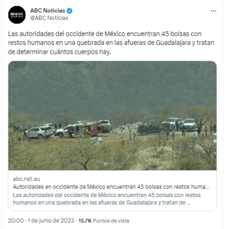 Encuentran 45 bolsas con restos humanos