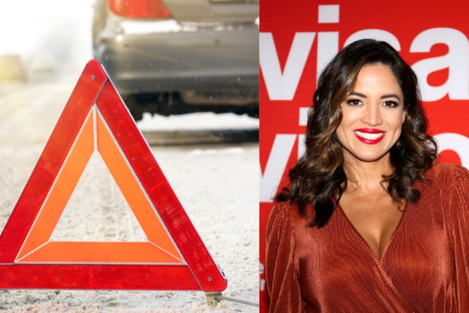 Pamela Silva y su hijo sufren accidente en la carretera