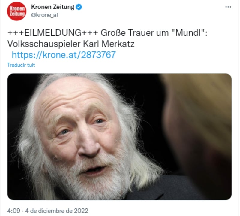 Muere el actor Karl Merkatz