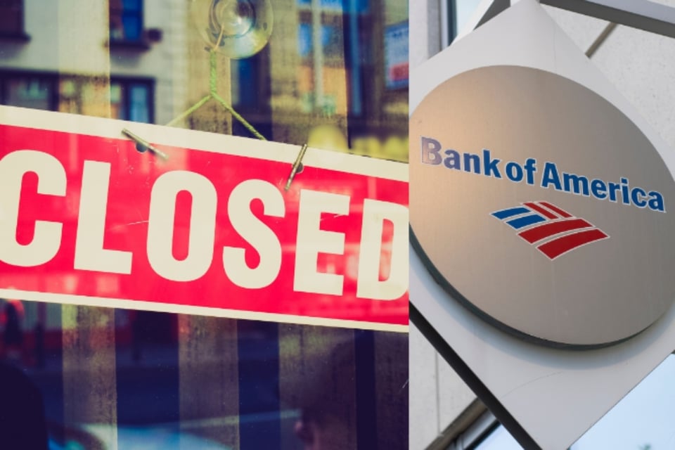 Bank of America cerrará más de 100 sucursales en EEUU