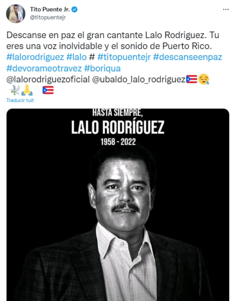 Muere salsero Lalo Rodríguez: Lo encuentran sin vida en plena calle