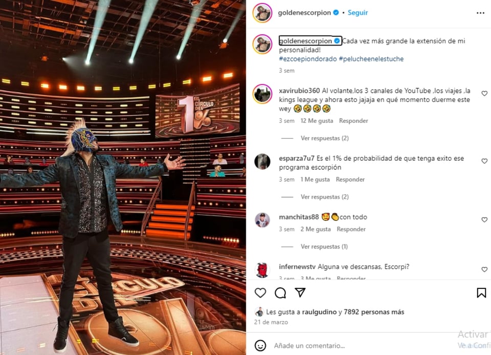 Escorpión Dorado, luto, influencer, celebridades, MundoNOW