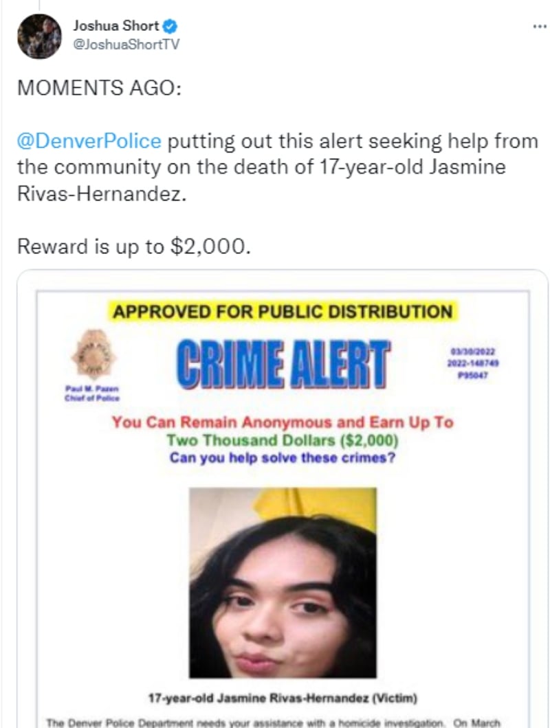 Arrestan a sospechosos de la muerte de la hispana Jasmine Rivas