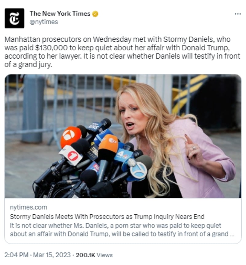 Stormy Daniels investigar Trump: " nos reunimos hoy con los fiscales"