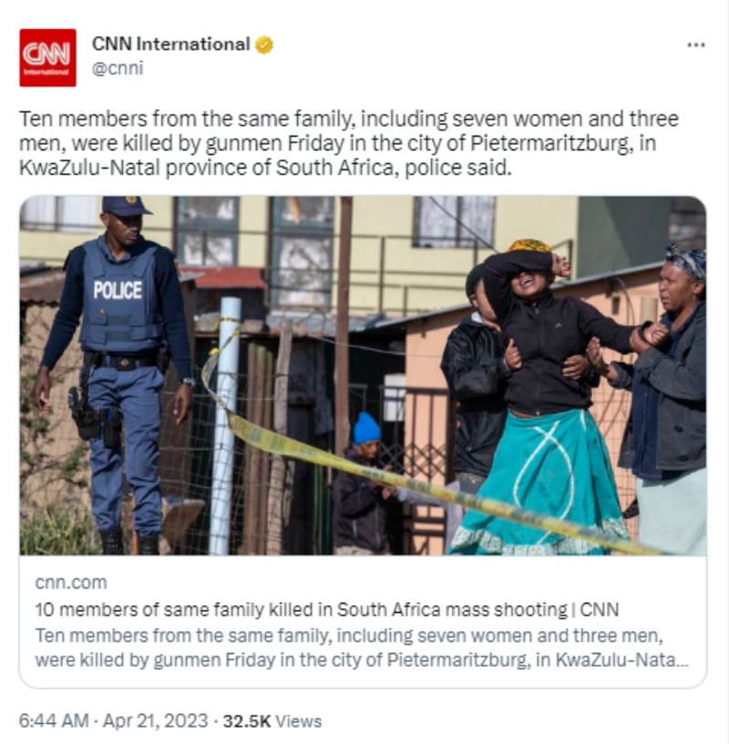 Asesinan a 10 integrantes de una familia