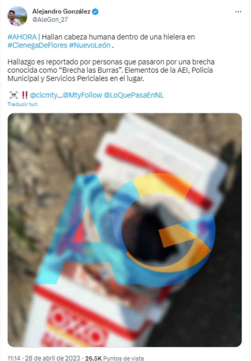 ¿Cómo fue el descubrimiento? Encuentran cabeza humana hielera