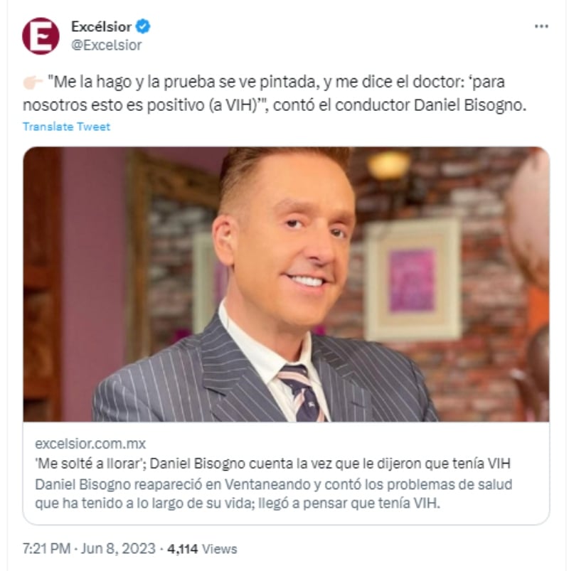 “Se le reventaron unas várices del esófago"