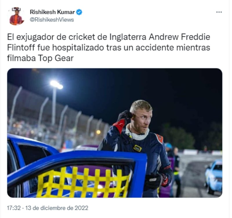 Andrew Freddie Flintoff accidente: Fue llevado al hospital