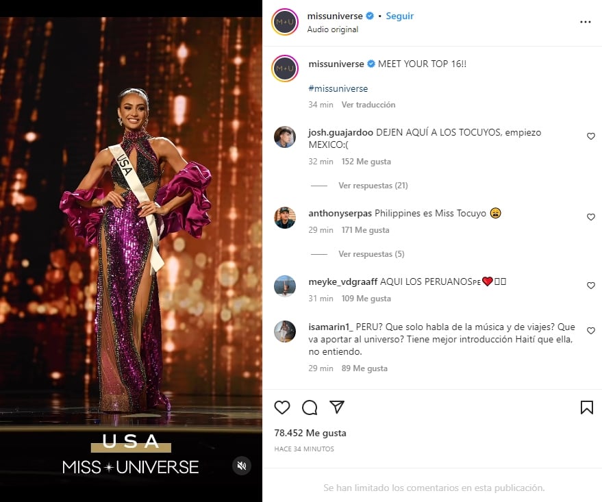 Miss Universo 2023 ganadora: Finalistas